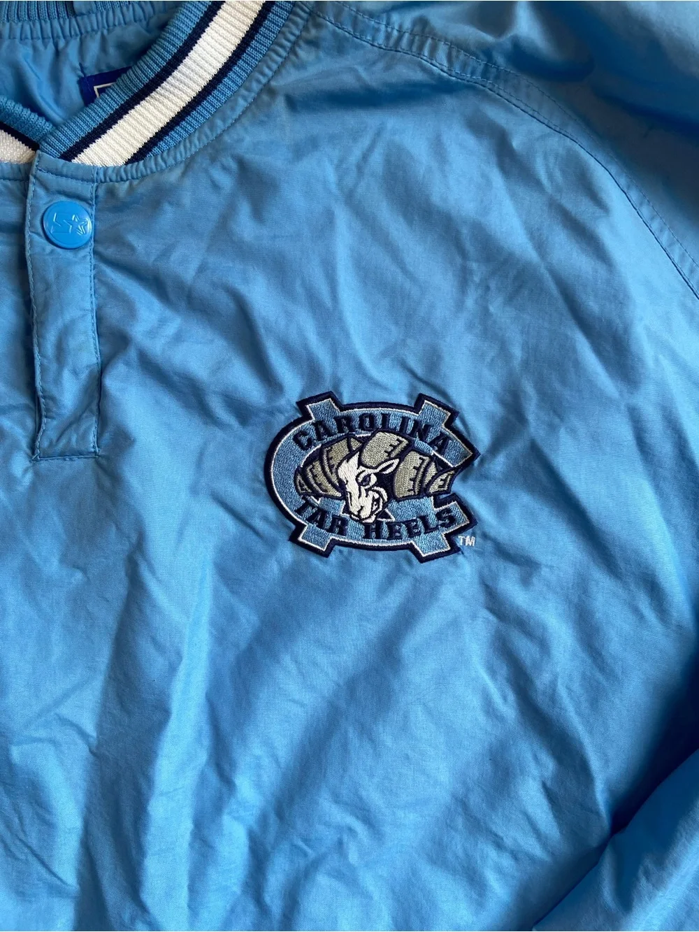 Vintage North Carolina Tarheels Pullover Mens XL Starter Lined Windbreaker